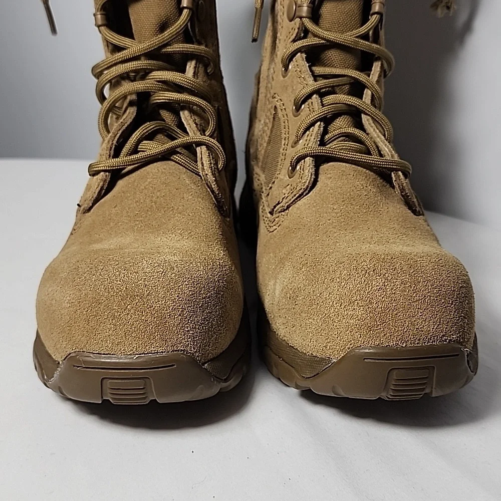 Tactical Research Mini-Mil TR105 Size 4R Tactical‎ Boots for Men Brown leather